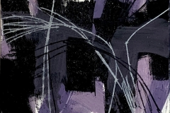 Regina Hadraba 2023 Monotypie auf Leinwand 30 x 40 cm