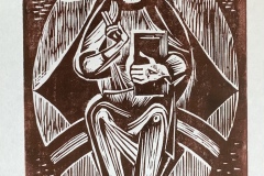 JESUS CHRISTUS/ 1970 / Holzschnitt   54,1 x 29,5 cm WVZ. 29