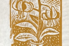 TÜRKENBUNDLILIE IN GLASVASE/ 1981 / Holzschnitt   45 x 16 cm WVZ. 120