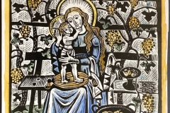 WEINGARTEN-MADONNA   2000     Reproduktion  vom Künstler koloriert und signiert   26,5 x 21,5 cm