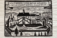PURBERGSCHLÖSSL,  GRAZ  / 1978 / Holzschnitt   30,7  x  41,4 cm WVZ. 82