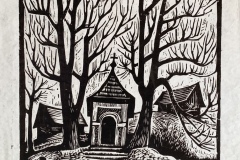 KOHLWEISSKAPELLE  / 1975 / Holzschnitt   45,5  x  34 cm WVZ. 59